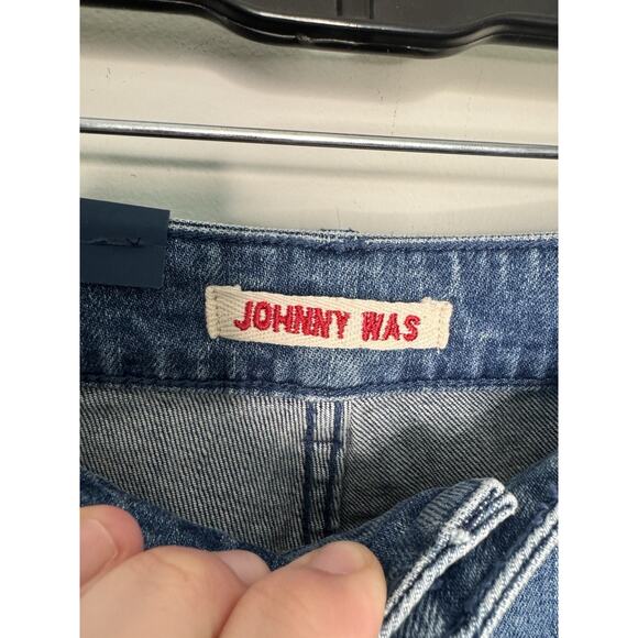 Johnny Was NWT Wide Leg Jean Denim Sisa Embroidered Pockets - 27, Southwest Boho - Picture 8 of 15